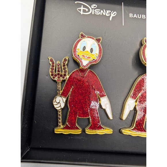 BAUBLEBAR x Disney Earrings Devil Donald Duck Enamel Rhinestones Halloween - Picture 5 of 8